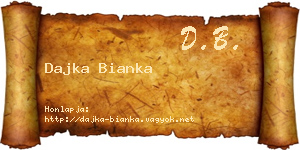 Dajka Bianka névjegykártya