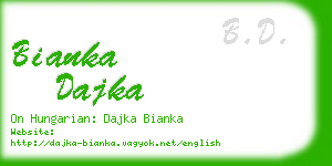 bianka dajka business card